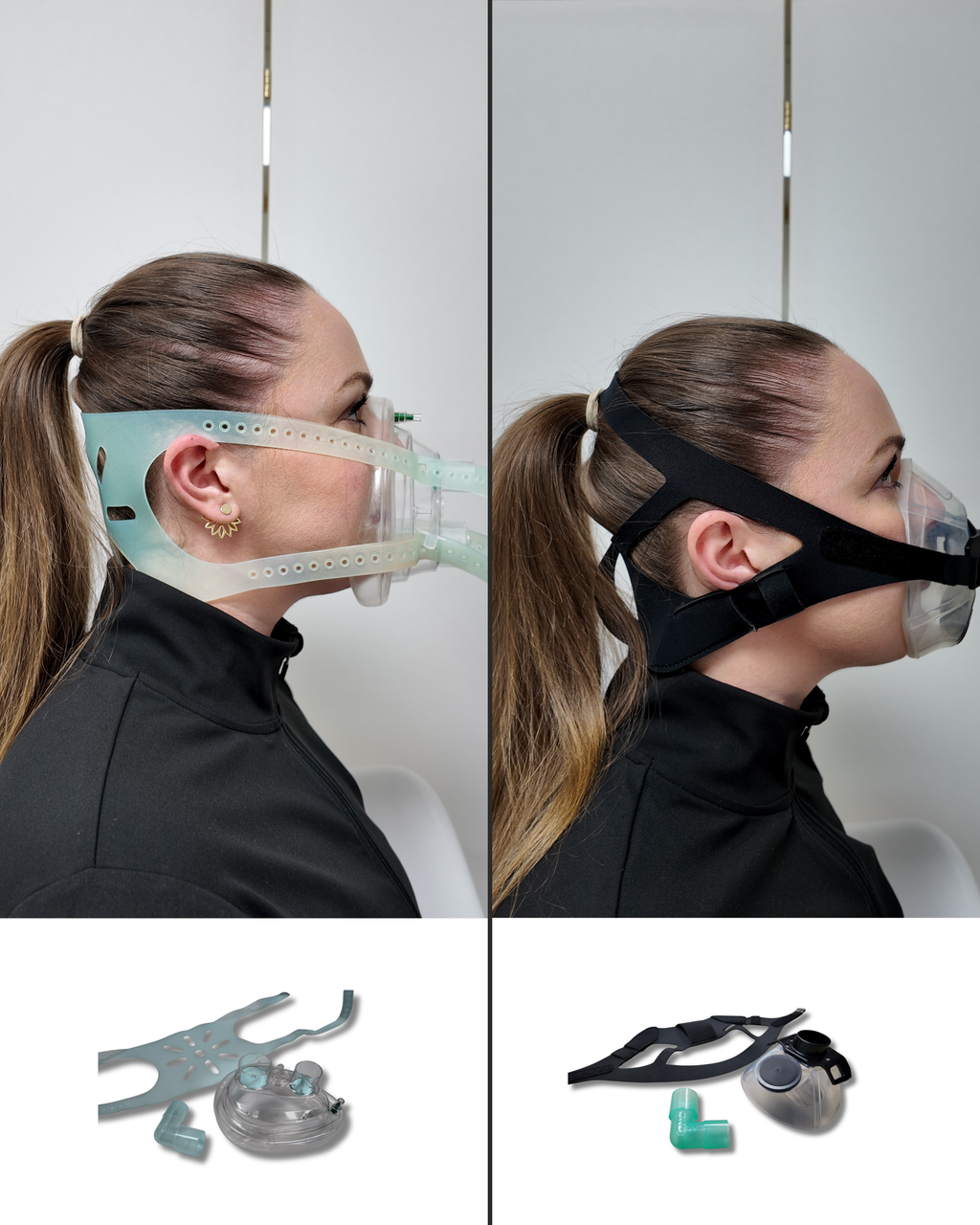 Air Cushion Maske mit 2-Wege-Ventil (Luftkissen - Doppelportmaske)
